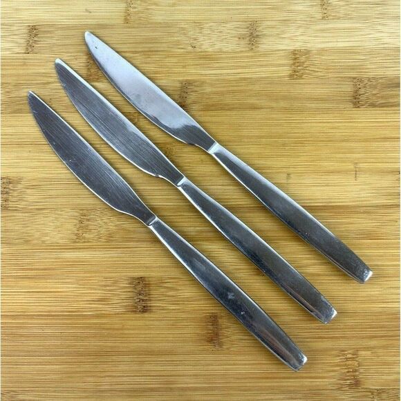 Oneida Leda 3 Knives 18/10 Stainless Steel Replacement Flatware Discontinued - Picture 2 of 6